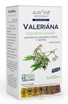 AVROPA VALERIÁNA, Kozlík bylinné kvapky 1x50 ml