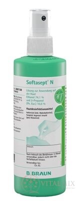 B.BRAUN Softasept N Spray bezfarebný dezinfekčný roztok na pokožku 1x250 ml
