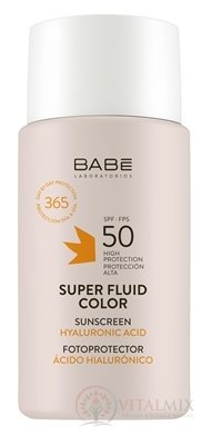 BABÉ SUPER FLUID COLOR SPF50 tónovaný fluid s ochranným faktorom pre všetky typy pleti 1x50 ml