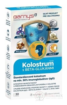 Barny's KOLOSTRUM s beta-glukánmi forte + darček cps 30 ks + darček 1ks, 1x1 set