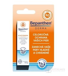Bepanthen DERMA Balzam na pery SPF 50 tyčinka s panthenolom, s ochranným faktorom 1x4,5 g