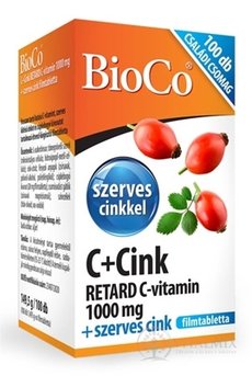 BioCo C+Zinok tbl vitamín C RETARD 1000 mg + organický zinok 1x100 ks