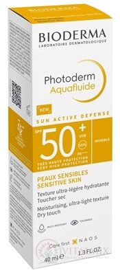 BIODERMA Photoderm Aquafluid netónovaný SPF 50+ V3 opaľovací krém (inov.12/2022) 1x40 ml