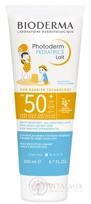BIODERMA Photoderm PEDIATRICS Mlieko SPF 50+ na tvár a telo (od 12 mesiacov) 1x200 ml