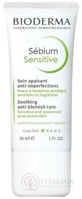 BIODERMA Sébium Sensitive intenzívny krém, aknózna pleť 1x30 ml