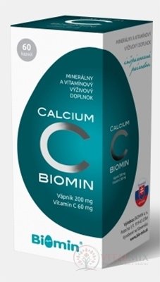 Biomin CALCIUM S VITAMÍNOM C cps 1x60 ks