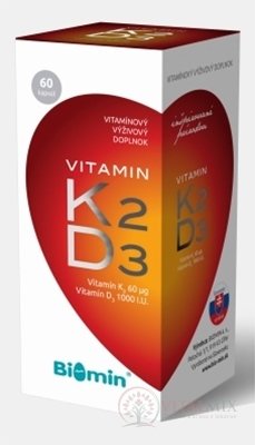 Biomin VITAMIN K2 + D3 1000 I.U. cps 1x60 ks