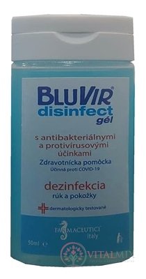 BLUVIR Disinfect gél dezinfekčný gél na ruky 1x50 ml