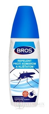 BROS repelent proti komárom a kliešťom 1x100 ml