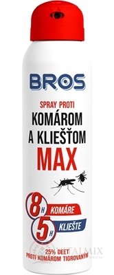 BROS spray proti komárom a kliešťom MAX 1x90 ml