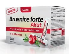 Brusnice forte Akut SALUTEM roztok v ampulkách + D-Manóza 10x25 ml (250 ml)