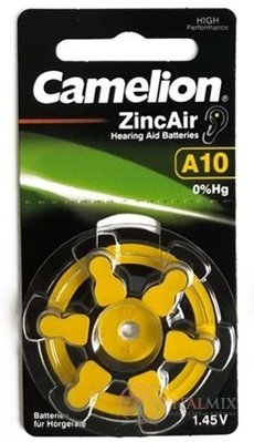 CAMELION ZincAir A10 batérie do načúvacích prístrojov - 1,45 V, žltá 1x6 ks