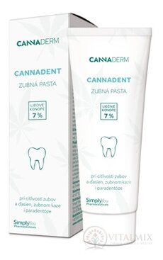 Cannaderm CANNADENT zubná pasta ošetrujúca 1x75 g