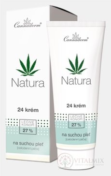 Cannaderm NATURA 24 krém celodenný, na suchú pleť 1x75 g