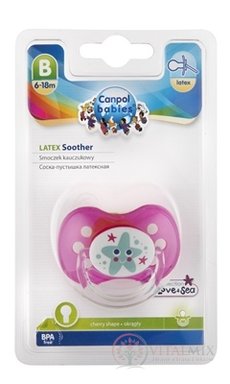 Canpol Babies Utišujúci cumlík Príroda latex (6-18m) B, okrúhly, 1x1 ks