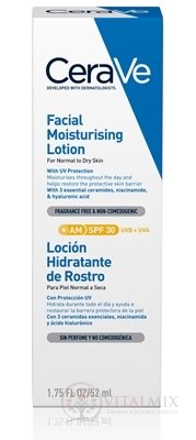 CeraVe HYDRATAČNÝ PLEŤOVÝ KRÉM SPF 30 na normálnu až suchú pleť 1x52 ml