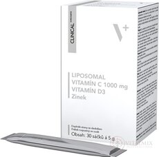 CLINICAL LIPOSOMAL Vitamín C 1000 mg+D3+Zinok prášok vo vrecúškach 1x30 ks