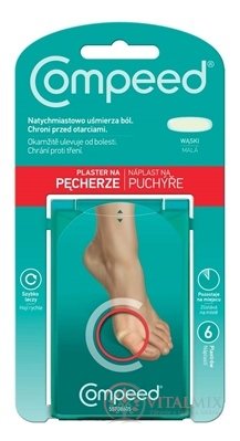 Compeed NÁPLASŤ na pľuzgiere na nohách malá, 1x6 ks