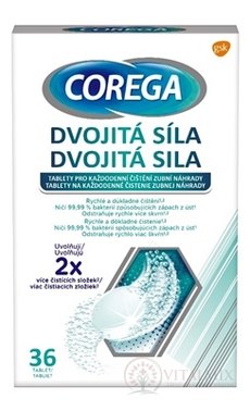 COREGA Dvojitá sila čistiace tablety 1x36 ks