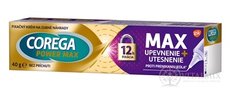 COREGA POWER MAX UPEVNENIE + UTESNENIE fixačný krém na zubné náhrady, bez príchute 1x40 g