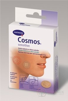 COSMOS Jemná (SENSITIVE) náplasť na rany okrúhla (priemer 2,2 cm) 1x20 ks