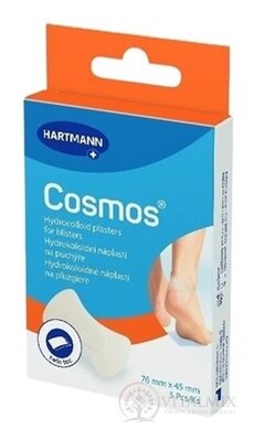 COSMOS Na pľuzgiere na päte hydrokoloidná náplasť (45 x 76 mm) 1x5 ks
