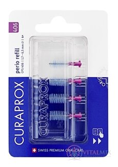 CURAPROX CPS 406 perio refill fialová medzizubné kefky bez držiaka 1x4 ks