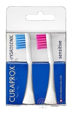 CURAPROX HYDROSONIC SENSITIVE Hydrosonická náhradná hlavica, modrá + ružová, 1x2 ks