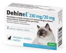 DEHINEL 230 mg/20 mg pre mačky tbl flm 1x2 ks