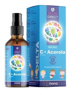 DELTA DIRECT KIDS Vitamín C + Acerola sprej, nano (200 denných dávok) 1x100 ml
