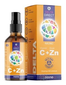 DELTA DIRECT Vitamín C + Zn sprej, nano (130 denných dávok) 1x100 ml