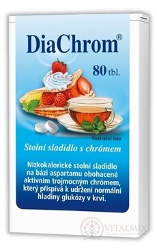 DiaChrom nízkokalorické sladidlo tbl 1x80 ks