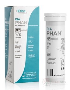 DIAPHAN na samovyšetrenie diagnostické prúžky na moč 1x50 ks