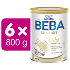 BEBA COMFORT 1, 5HMO, počiatočné dojčenské mlieko, 800 g, 6ks