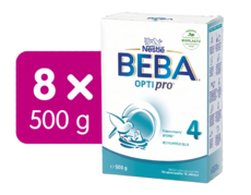 BEBA OPTIPRO® 4 mlieko pre batoľatá, 500 g, 8ks
