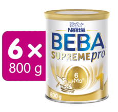 BEBA SUPREMEpro 1, 6 HMO, počiatočné dojčenské mlieko, 6x800G