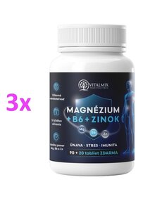 VITALMIX MAGNÉZIUM+B6+ZINOK 3X (90+20tbl) ZDARMA