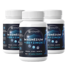 VITALMIX MAGNÉZIUM+B6+ZINOK 3x (90+20tbl) VÝHODNÉ BALENIE