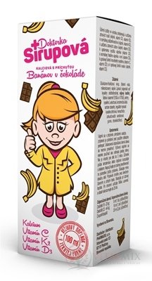 Doktorka Sirupová kalciový sirup s príchuťou Banánov v čokoláde 1x100 ml