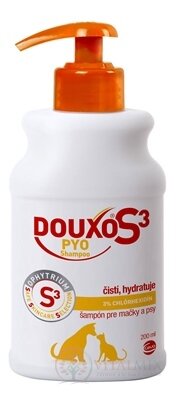 DOUXO S3 PYO Shampoo šampón pre mačky a psy 1x200 ml