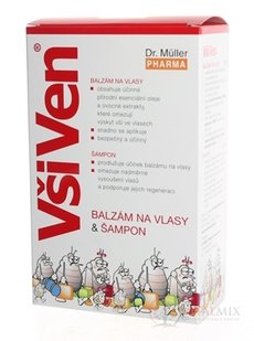 Dr. Müller VšiVen sada šampón 150 ml+balzam 150 ml+hrebeň, 1x1set