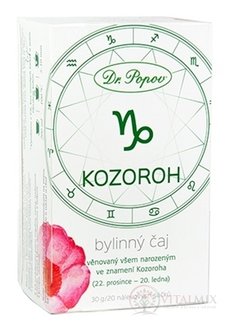 Dr. Popov Bylinný čaj KOZOROŽEC nálevové vrecúška 20x1,5 g (30 g)