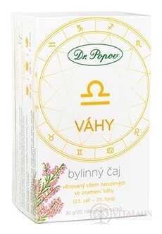 Dr. Popov Bylinný čaj VÁHY nálevové vrecúška 20x1,5 g (30 g)