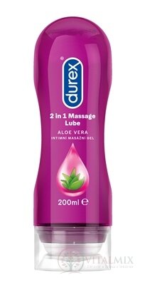 Durex Intímny masážny gél 2v1 s Aloe vera, 1x200 ml