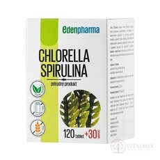 EDENPharma CHLORELLA+SPIRULINA tbl 120 + 30 zadarmo (150 ks)