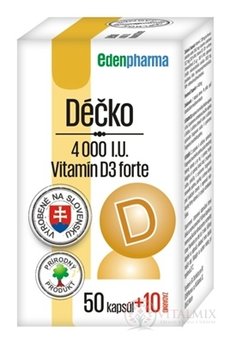 EDENPharma Déčko 4000 I.U. cps (50+10 zadarmo) 1x60 ks