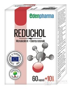 EDENPharma REDUCHOL cps (monakolín + cesnak) (inov.2023) 60+10 zadarmo (70 ks)