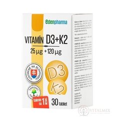 EDENPharma VITAMÍN D3 + K2 tbl 1x30 ks