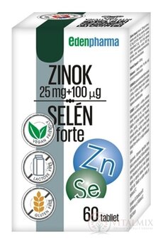 EDENPharma ZINOK 25 mg + SELÉN 100 µg forte tbl 1x60 ks