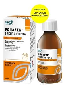 EQUAZEN tekutá forma, citrónová príchuť 1x200 ml